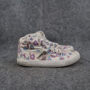 Blowfish Shoes Kids 13 Sneakers High Top Canvas Side Zip Casual Hearts Lace Up